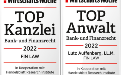 Wirtschaftswoche Awards FIN LAW and Lutz Auffenberg